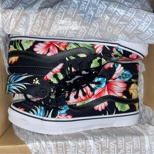 COPY - Sk8 high slim Hawaiian floral